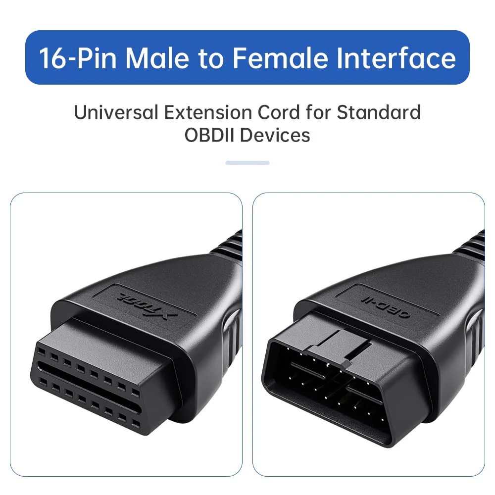 XTOOL OBDII 1.64ft 16 Pin Extension Cable - Image 3